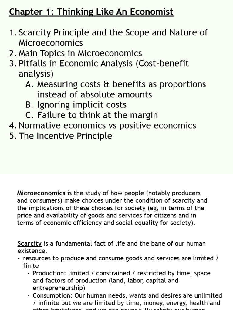 Understanding Microeconomics Principles | PDF | Economics | Cost ...