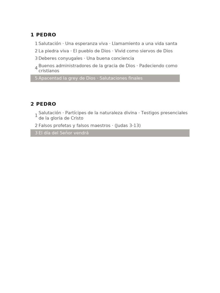 1 y 2 PEDRO | PDF