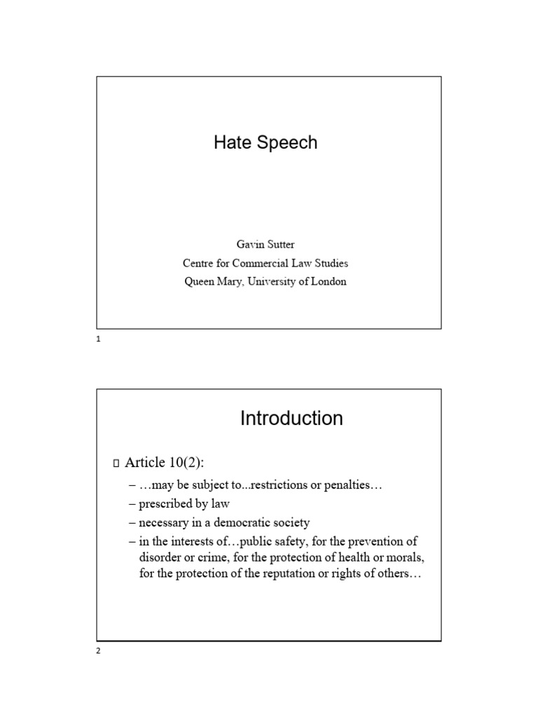 Understanding Hate Speech Laws in the UK | PDF | Hatred | Crimes