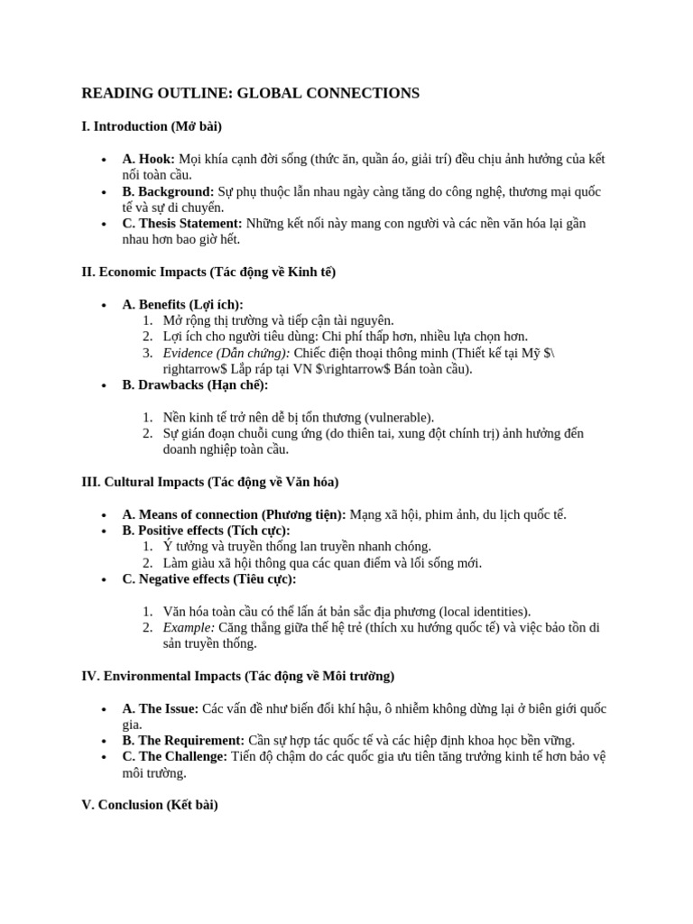 Reading Outline | PDF