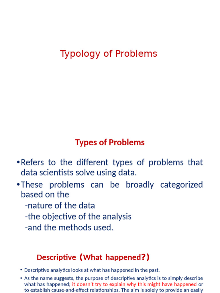 Types of Data Science Problems Explained | PDF | Analytics | Predictive ...