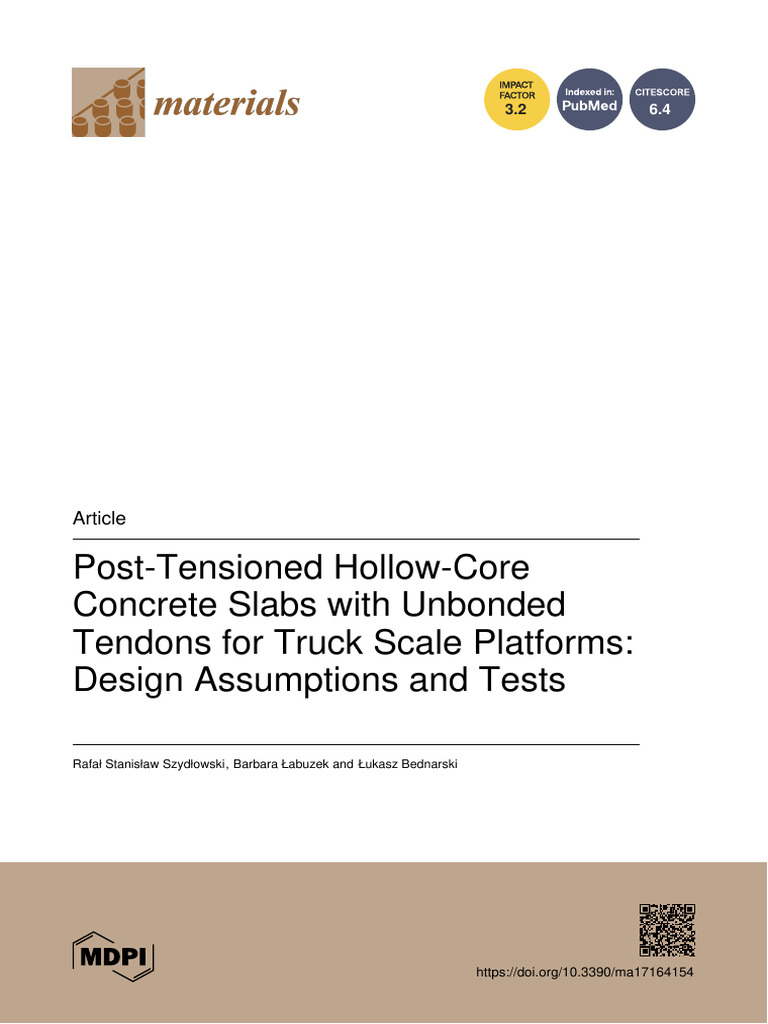 Post-Tensioned Concrete Slabs for Truck Scales | PDF | Prestressed ...