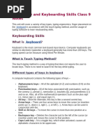 Keyboard Typing Practice Guide | PDF