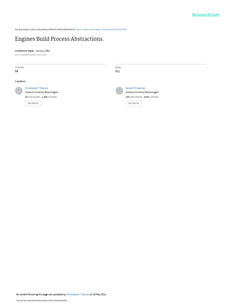Engines Build Process Abstractions | PDF