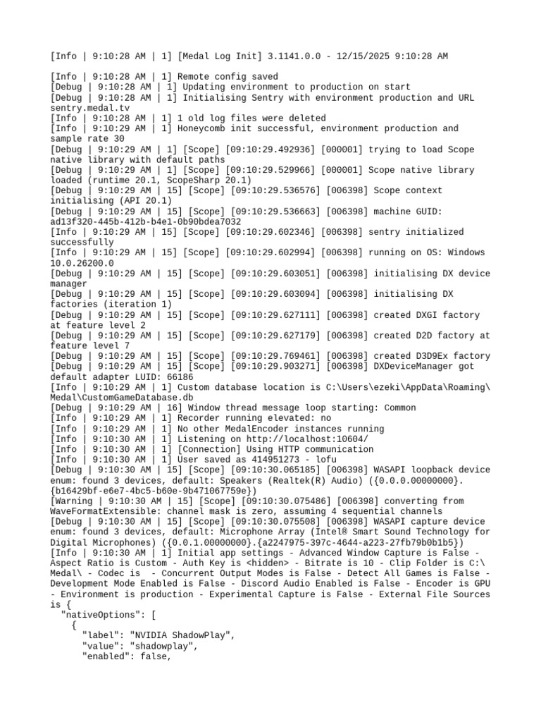Medal Log Initialization Report | PDF | Graphics Processing Unit ...