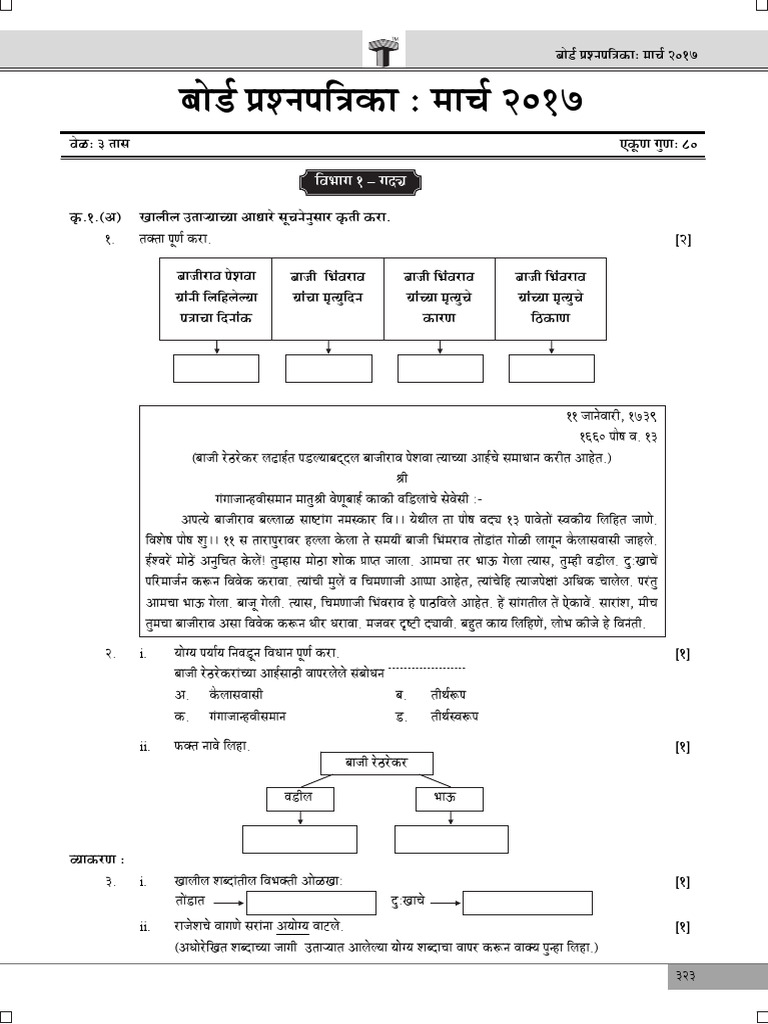 SSC 2017 March English Marathi Medium | PDF