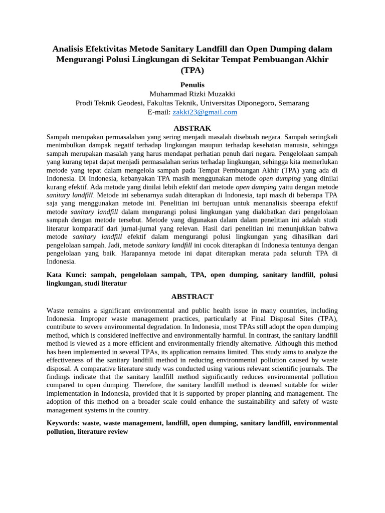 Kti Muhammad Rizki Muzakki 21110124130085 | PDF