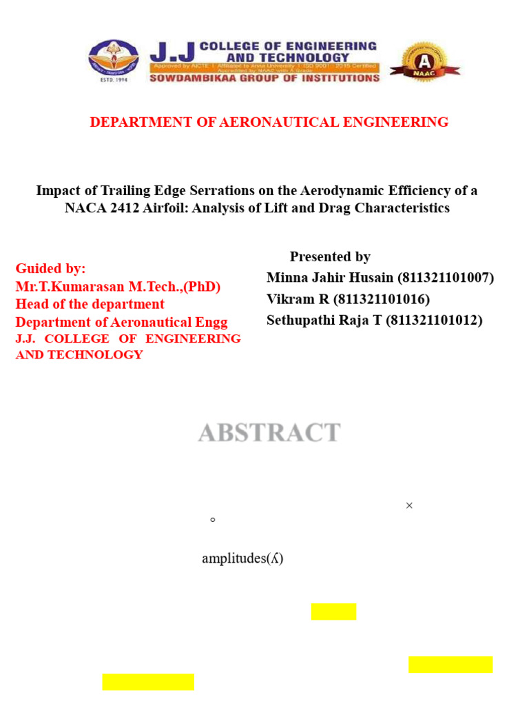 Aerodynamic Efficiency of NACA 2412 Airfoil | PDF | Airfoil | Lift (Force)
