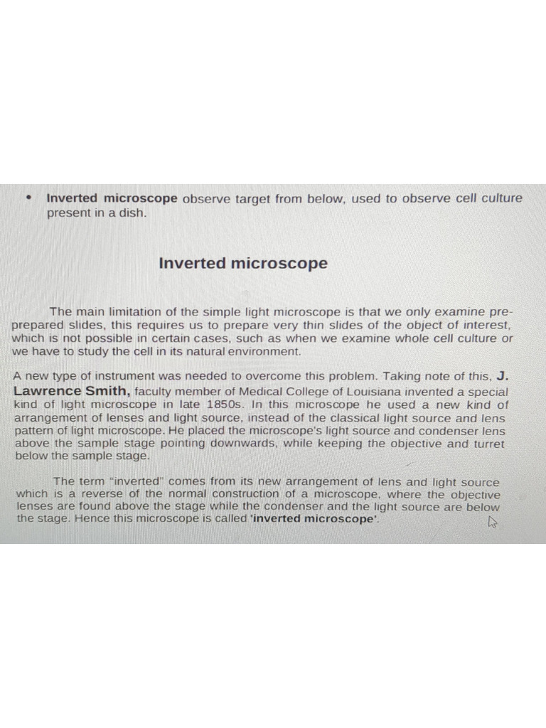 Inverted Microscope | PDF
