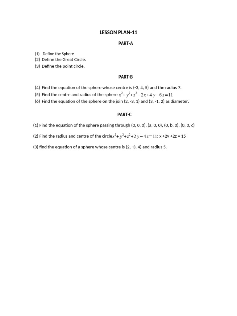 Lesson Plan 11 | PDF