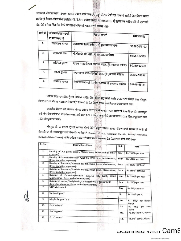 DC RATE JCB | PDF