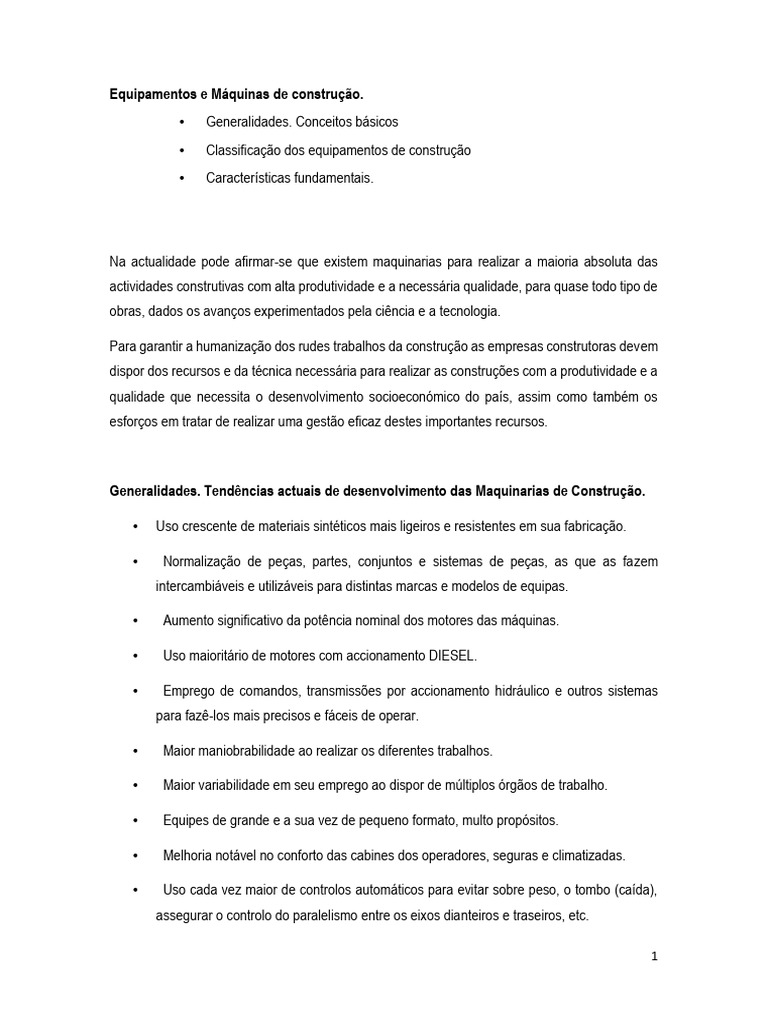 Equipamentos de Construção: Tipos e Funções | PDF | Trator | Rochas ...