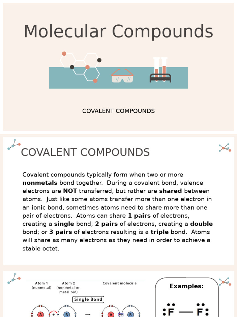 Understanding Covalent Compounds | PDF | Chemical Bond | Chemical Compounds