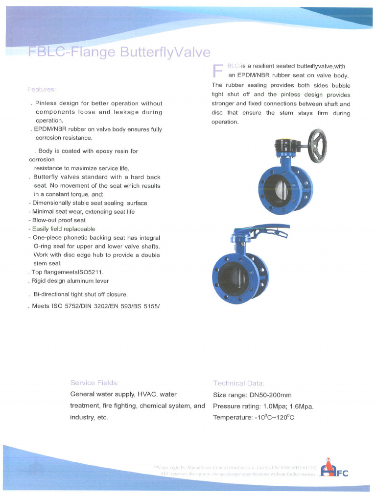 FBLC - Butterfly Valve | PDF