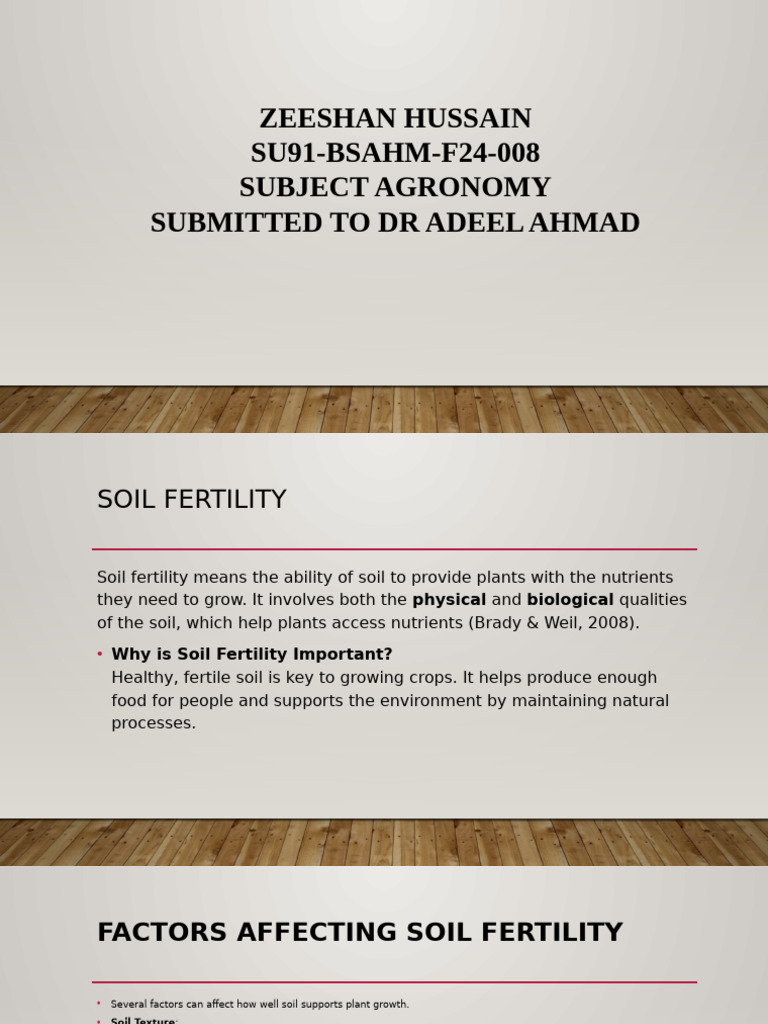 Soil Fertility and Nutrient Management | PDF | Plant Nutrition | Soil