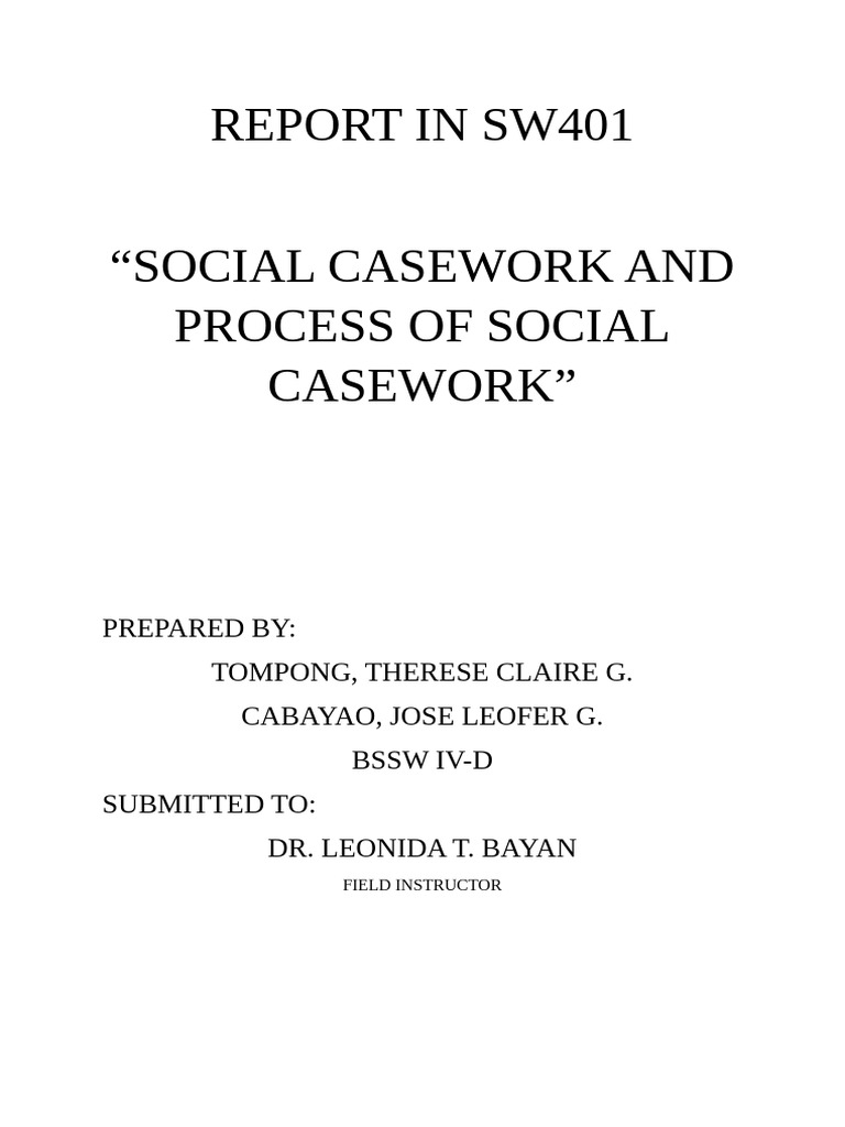 Social Casework and Process of Social Casework 081638 | PDF | Social ...