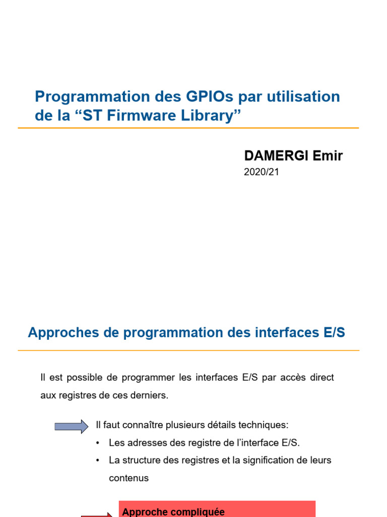 Programmation GPIO avec ST Firmware Library | PDF | Informatique ...