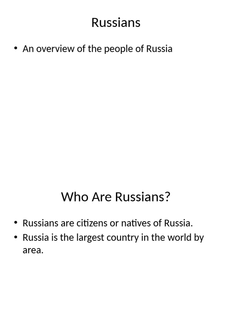 Overview of Russian Culture and Identity | PDF