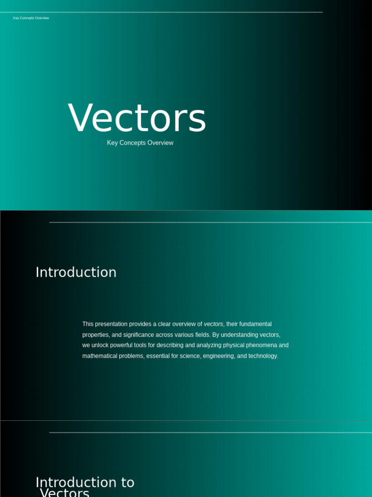 Understanding Vectors: Key Concepts | PDF | Euclidean Vector | Mathematics