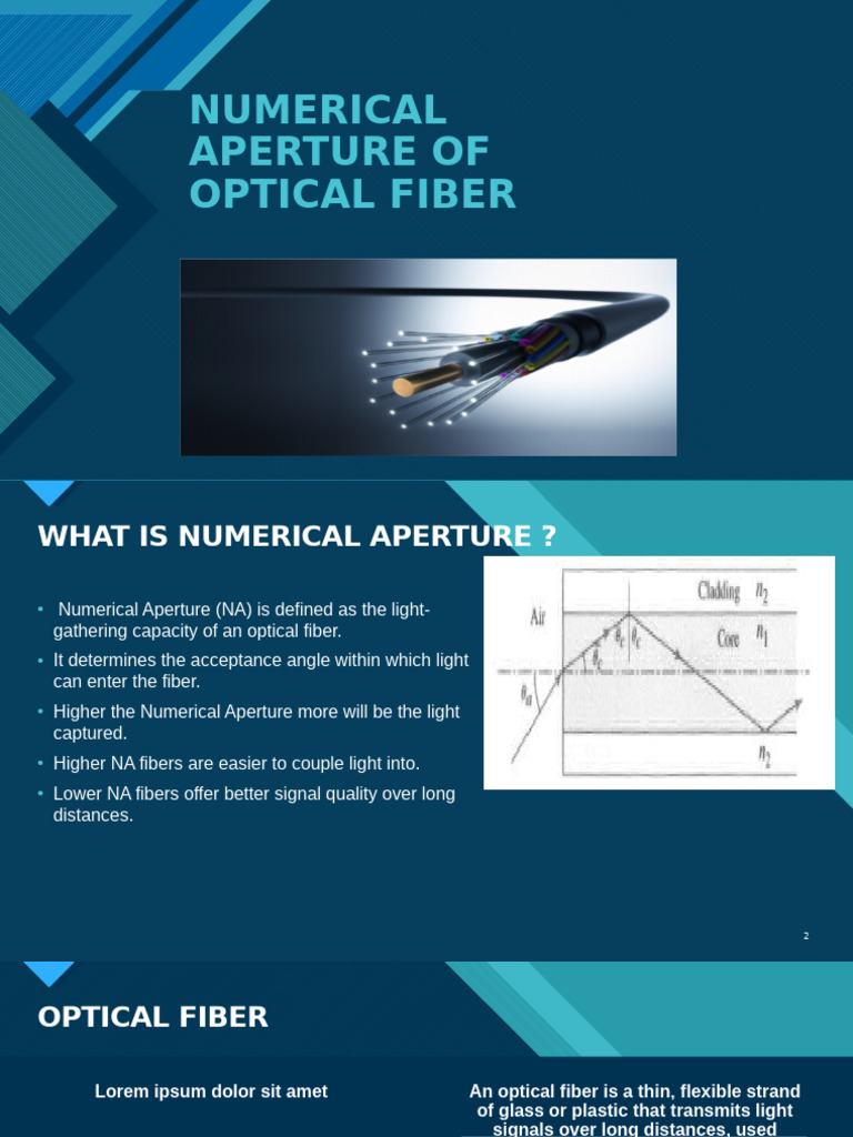 Understanding Numerical Aperture in Optical Fiber | PDF | Optical Fiber ...