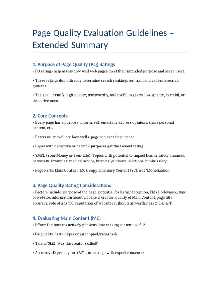 Page Quality Eval Summary | PDF | Human Communication