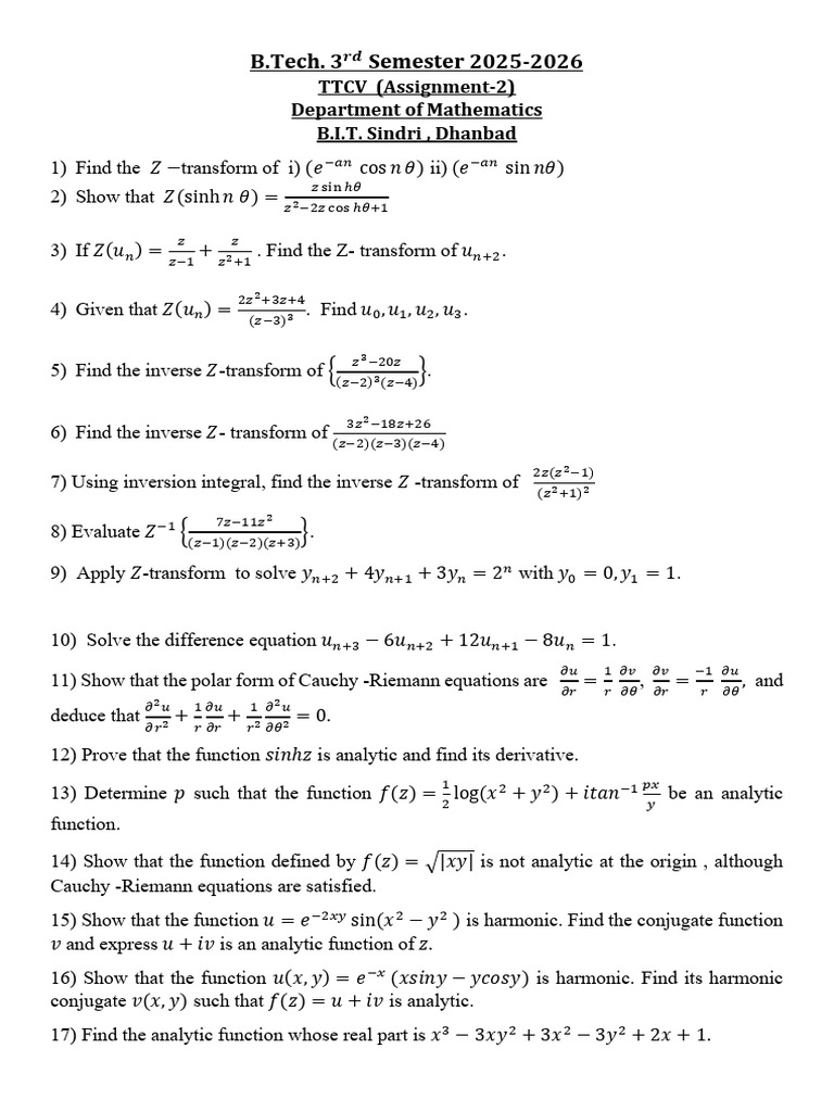 Assingment 2 Math 3 NEP (2025 2026) | PDF | Function (Mathematics ...