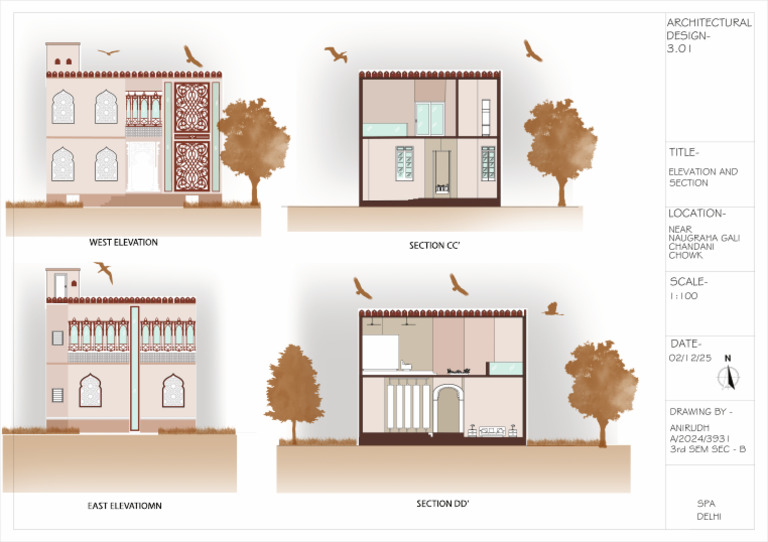 Elevation and Section 1 | PDF