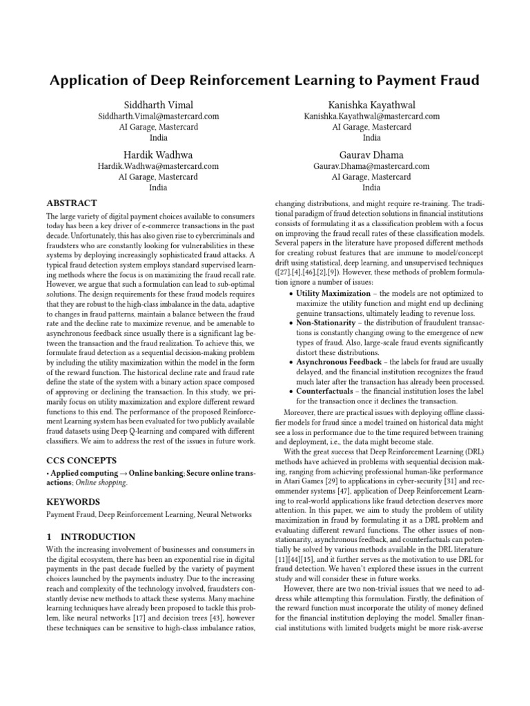 McGill Fraud Model Paper.2112.04236v1 | PDF | Machine Learning ...