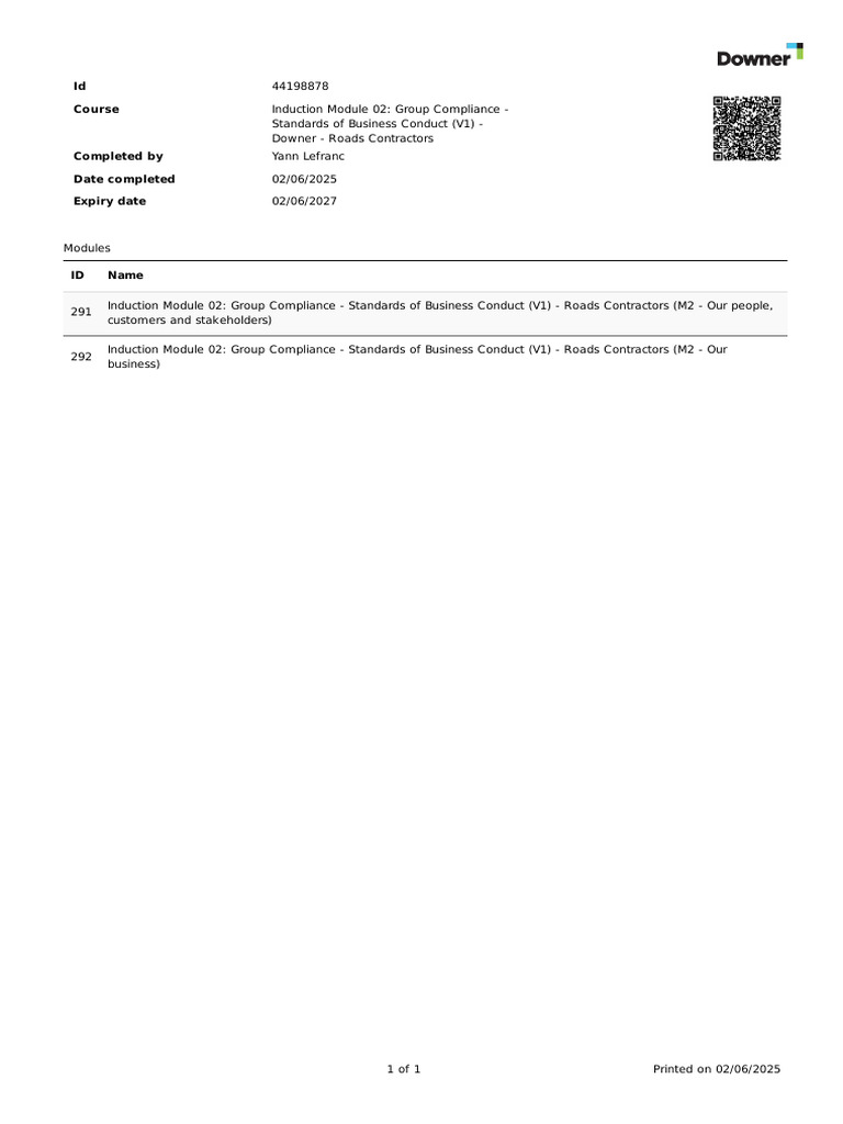 Group Compliance Induction Module V1 | PDF