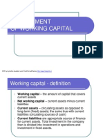 Management of Working Capital