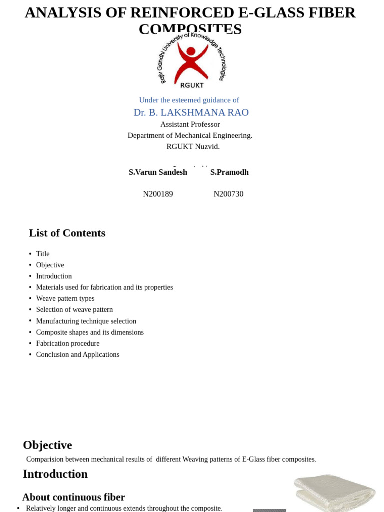 E-Glass Fiber Composite Analysis | PDF | Composite Material | Fiberglass