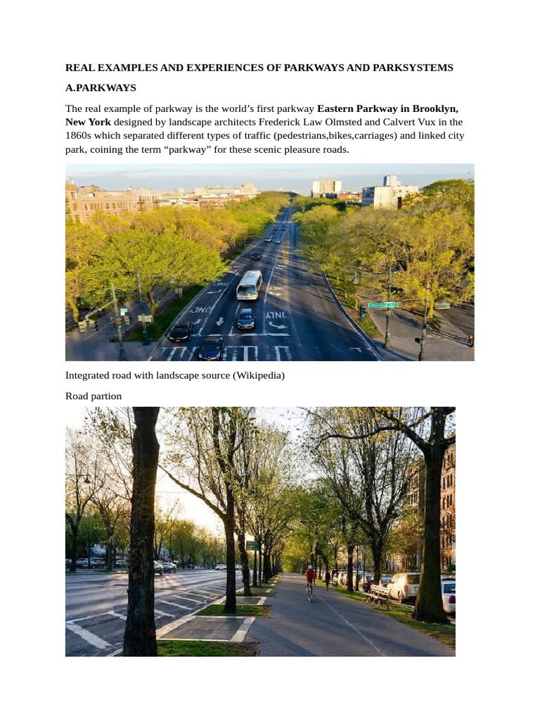 Real Examples and Experiences of Parkways and Parksystems | PDF