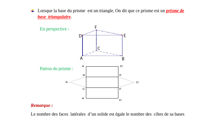Prisme à base triangulaire : caractéristiques | PDF