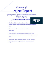 Format for Internship Report