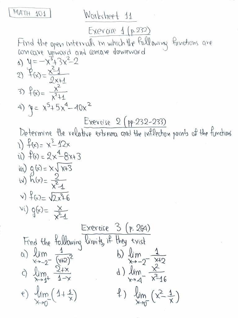 Worksheet 11 | PDF