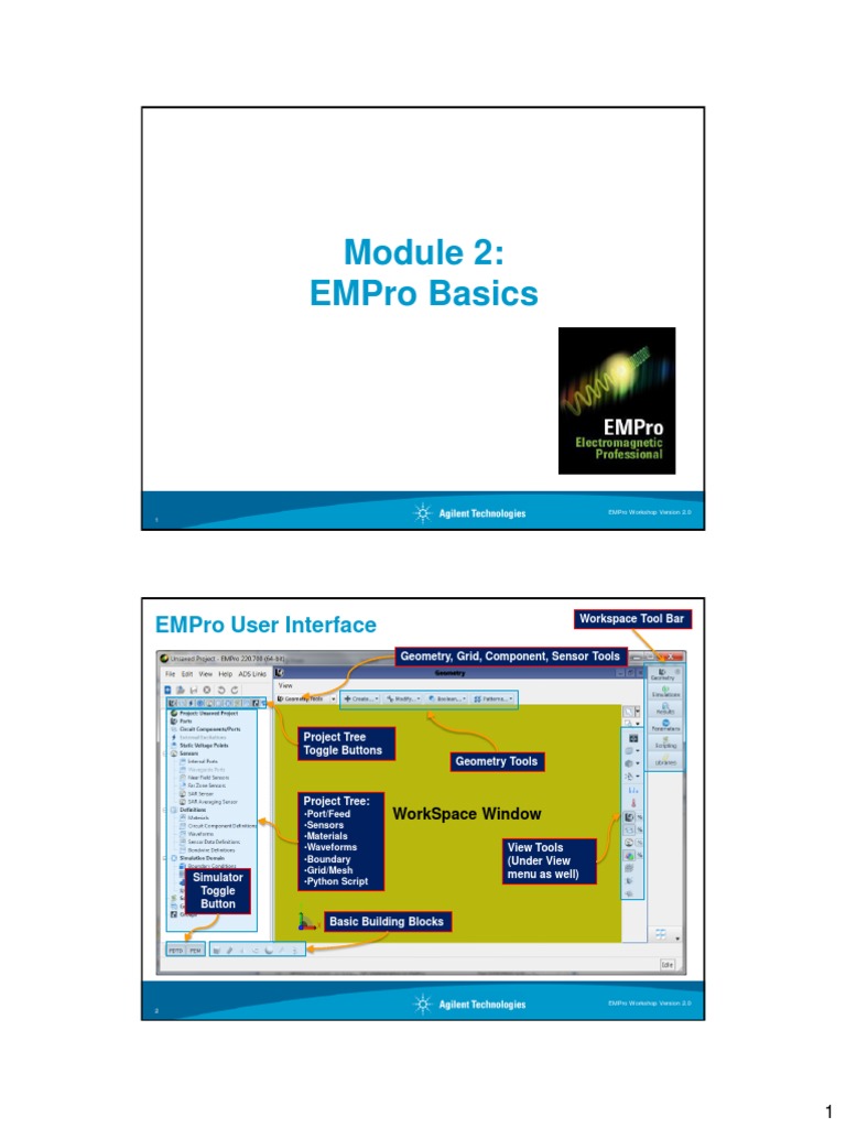 EMPro Workshop: Geometry Modeling Basics | PDF | Computer Aided Design ...