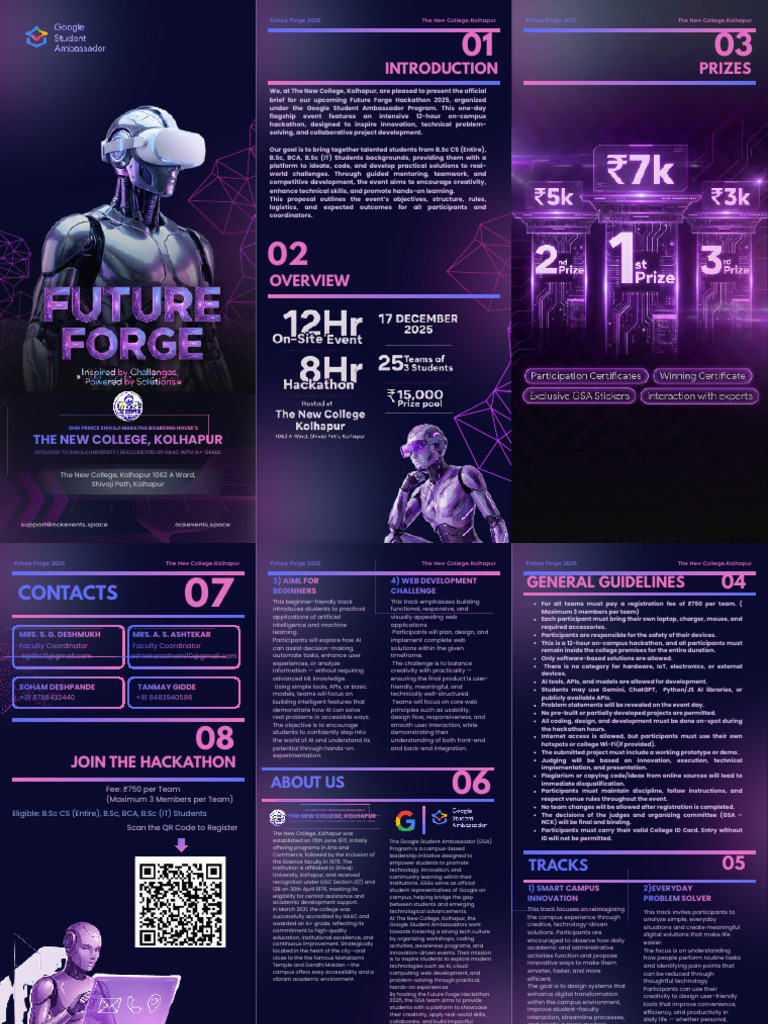 Future Forge Hackathon 2025 Overview | PDF | Artificial Intelligence ...