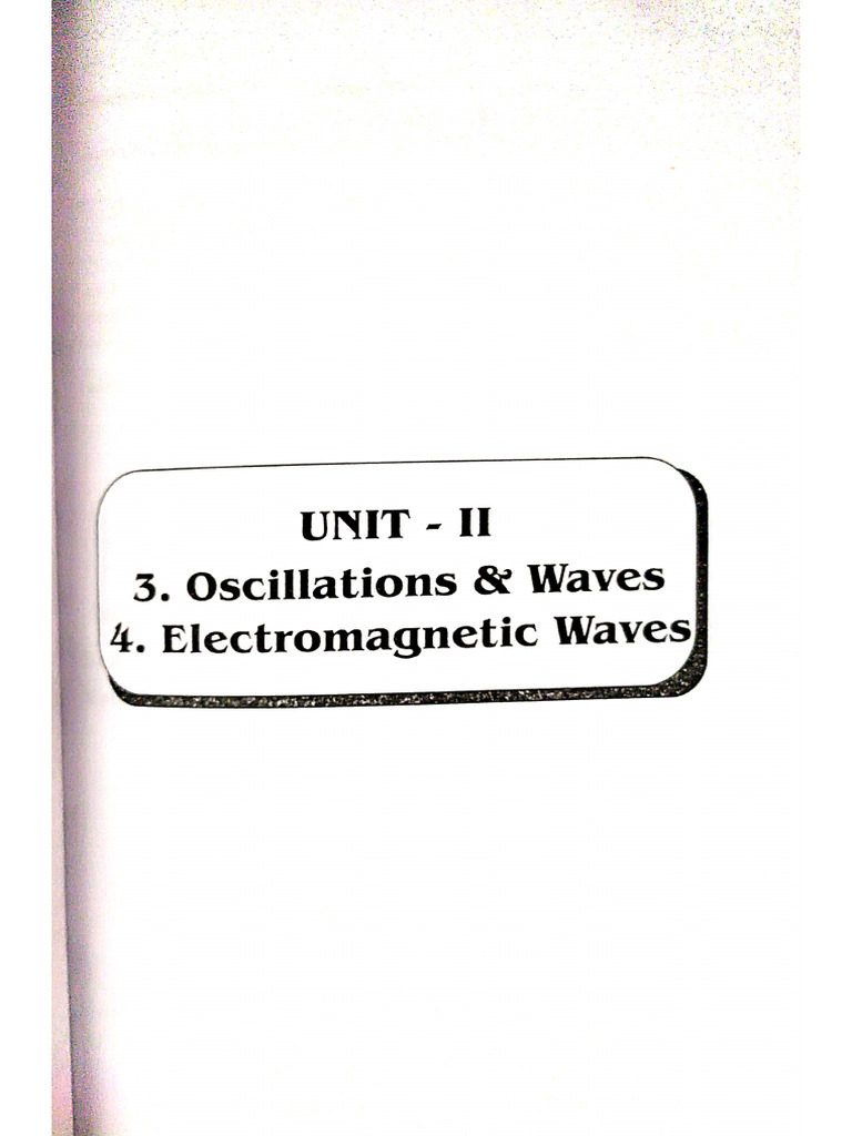 Unit-2 Waves and Oscillations | PDF