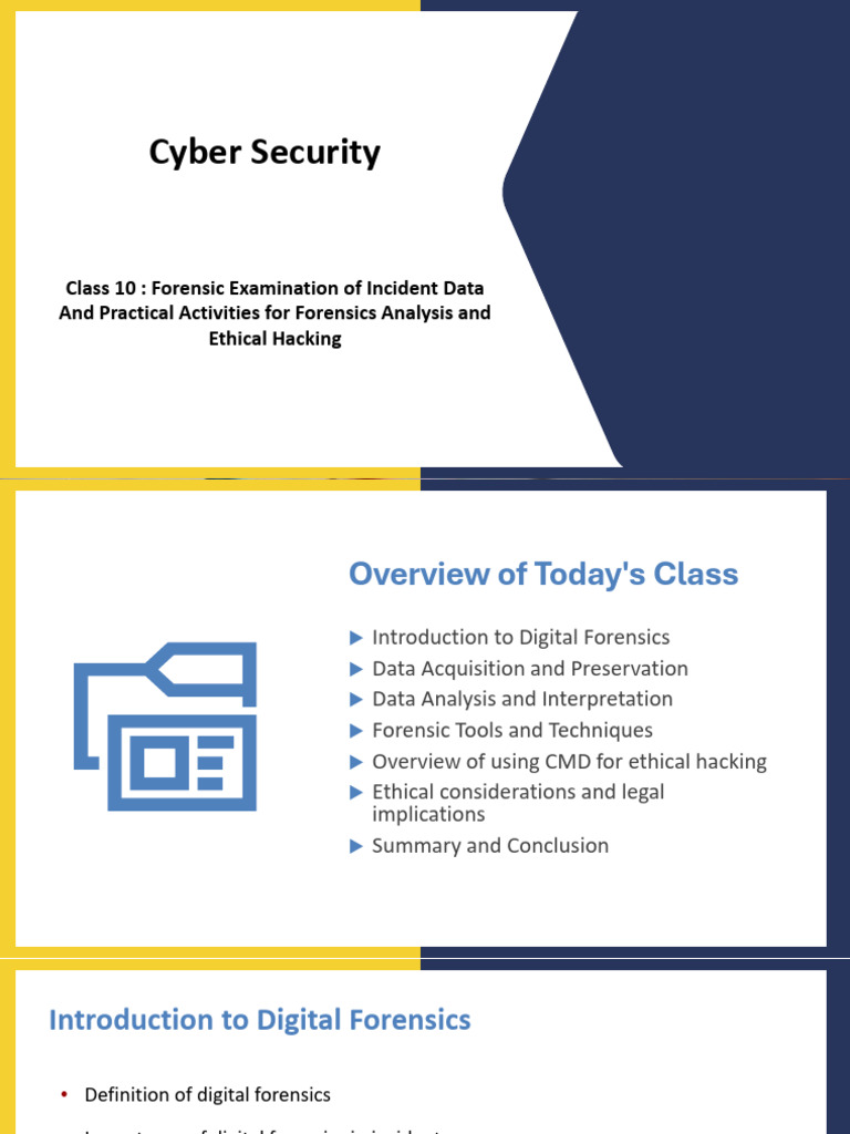 Forensic Examination in Cyber Security | PDF | Computer Forensics ...