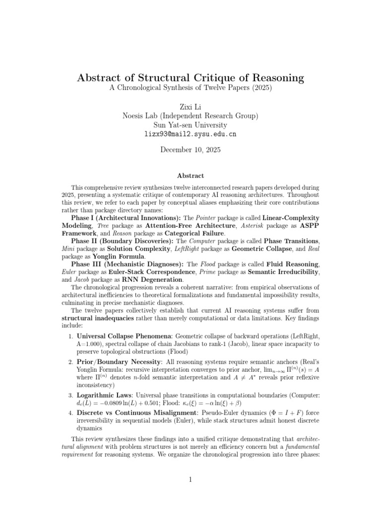 Structural Critique of AI Reasoning | PDF | Accuracy And Precision