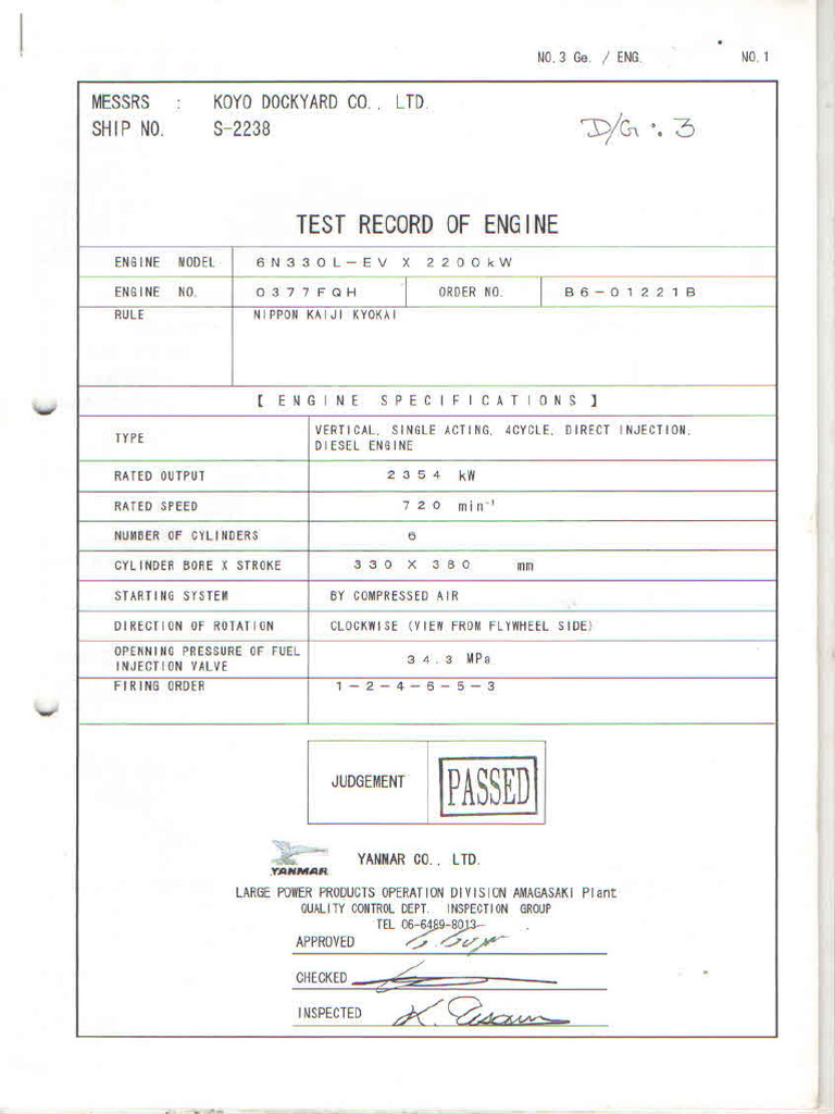 Ae 3 Test Record | PDF