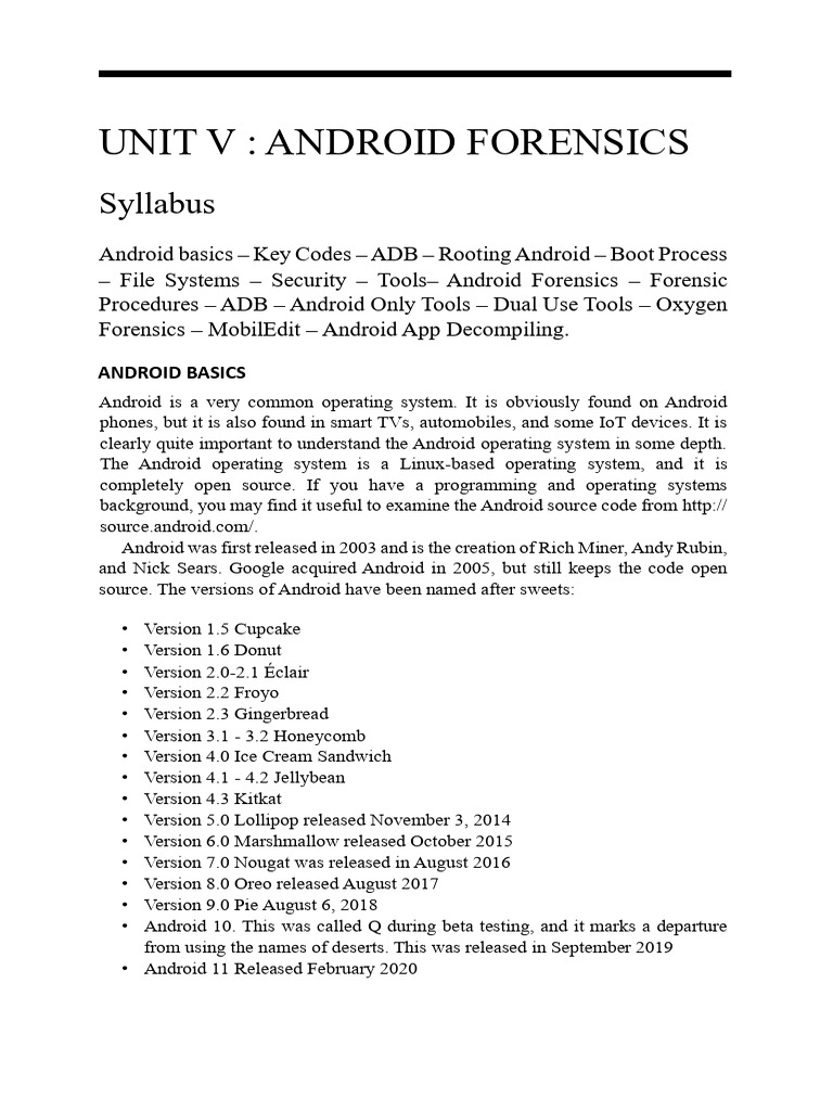 Android Forensics: Key Concepts & Tools | PDF | Booting | Android ...