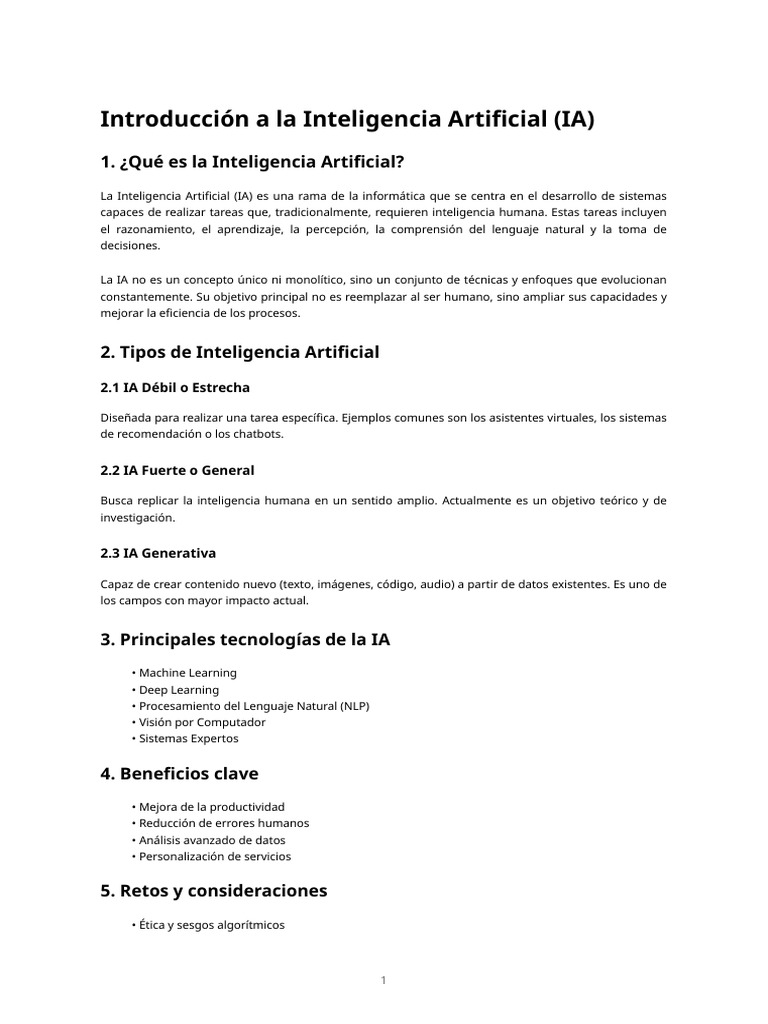 Introducción a la Inteligencia Artificial | PDF