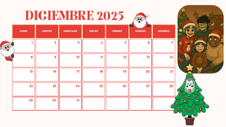 Calendario de diciembre 2025 | PDF