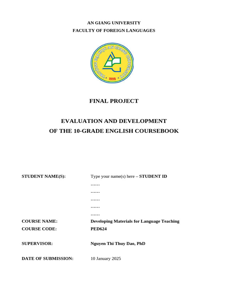 Final Project-Cover Page | PDF