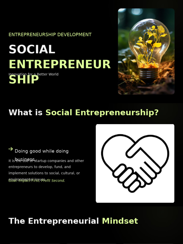 Social Entrepreneurship Insights and Impact | PDF