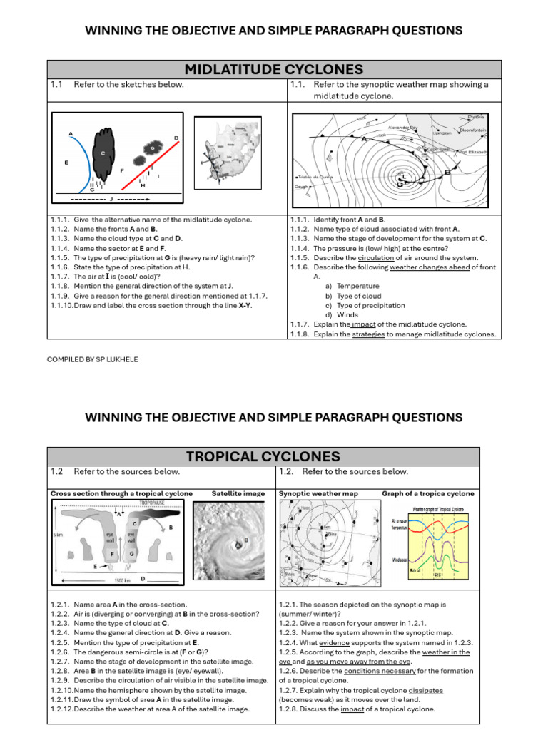 Midlatitude and Tropical Cyclones Guide | PDF | Wound | Cyclone