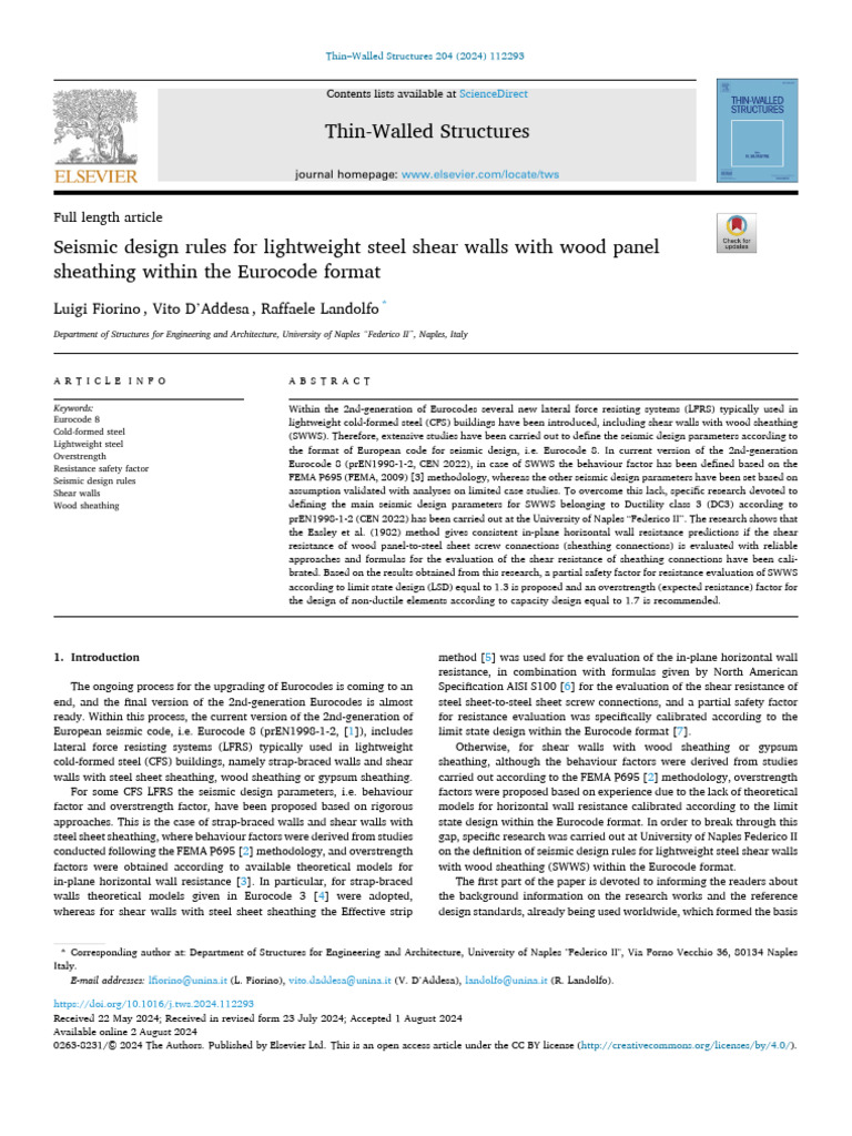 Seismic Design for Steel Shear Walls | PDF | Framing (Construction) | Wall