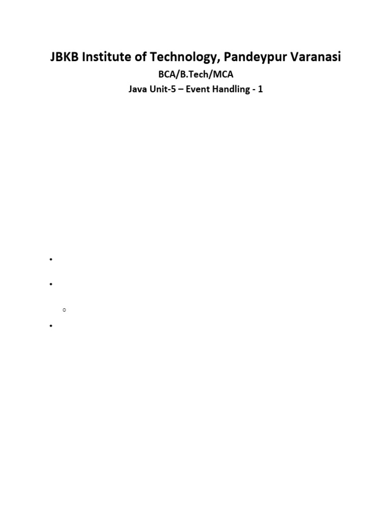 Java Event Handling Explained | PDF | Method (Computer Programming ...