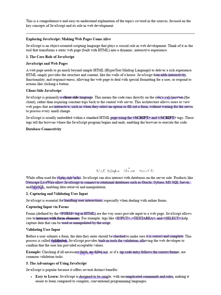 JavaScript Essentials for Web Development | PDF | World Wide Web ...
